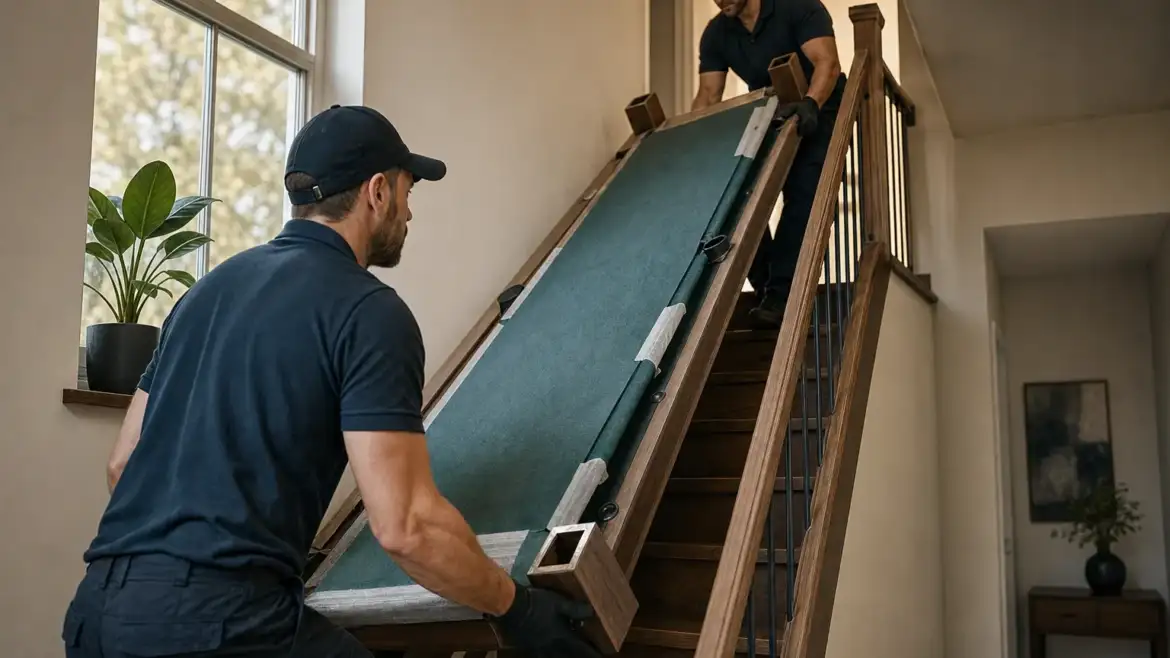 Moving Pool Tables Up Stairs or Tight Spaces