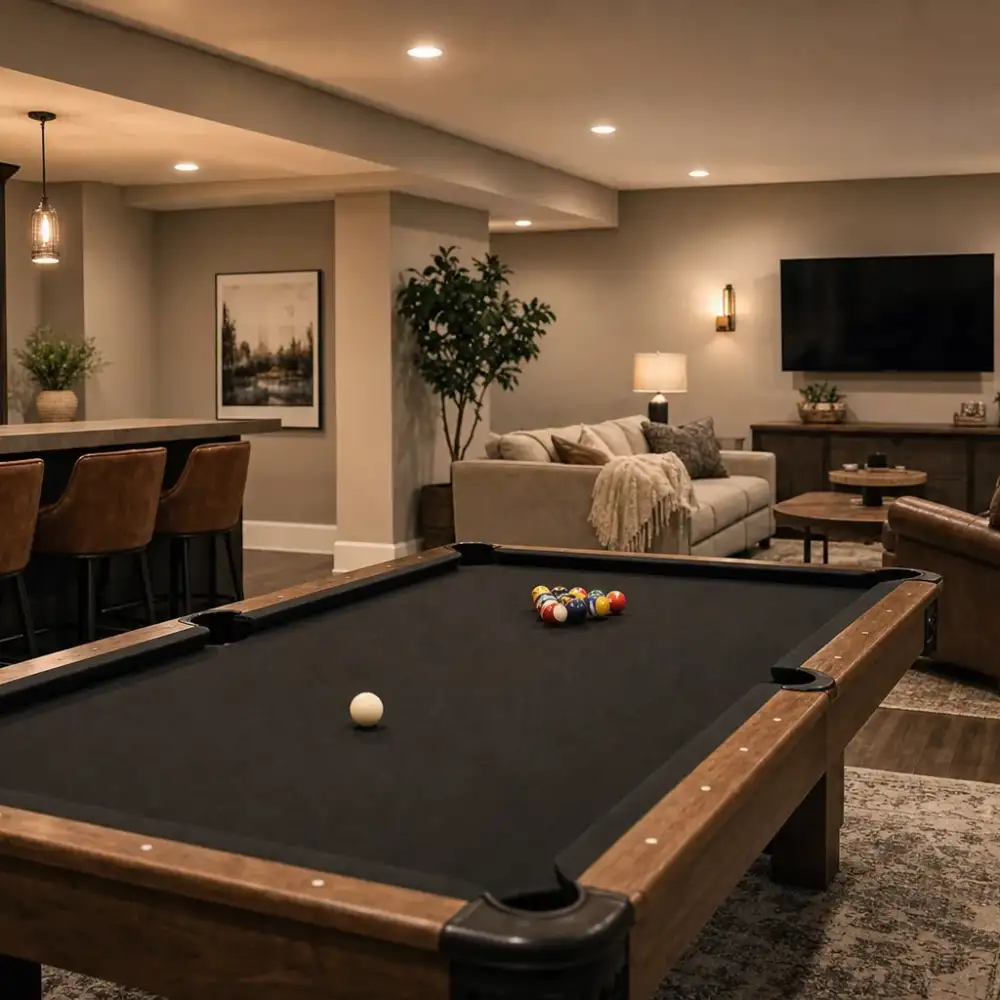 Converting Basement Space Into Game Room